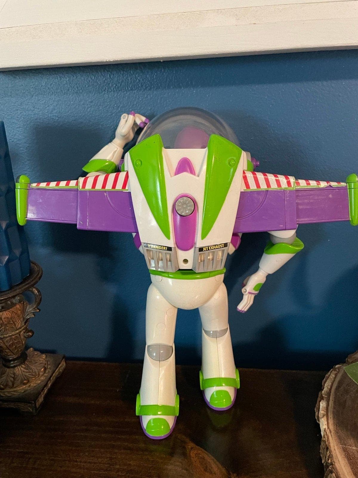 Vintage Disney Pixar Buzz Lightyear Interactive Toy~ Scowl Face & “Andy” on Foot - Thumbnail 4