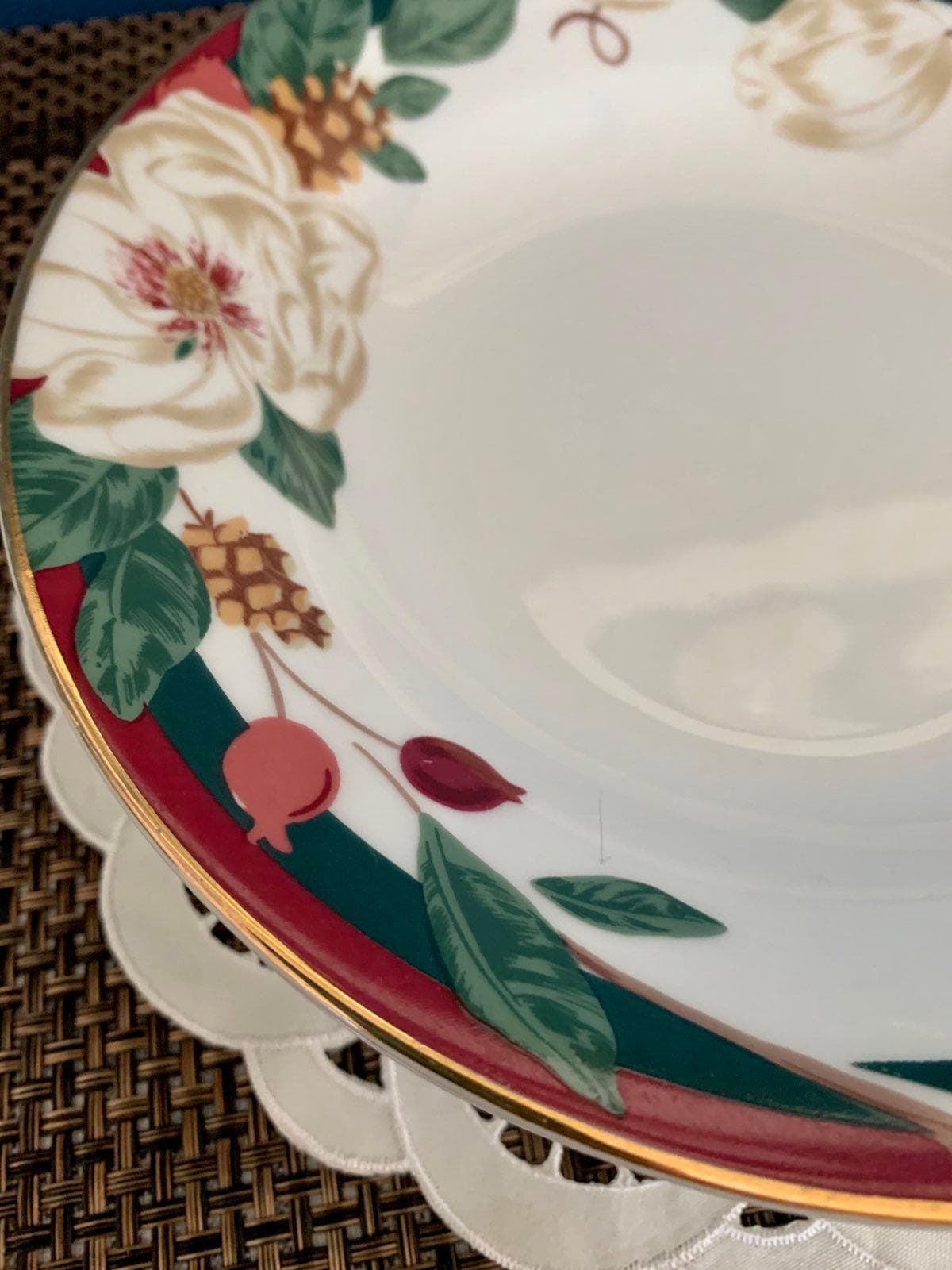 Vntg Tienshan China 'Magnolia' Soup Bowl - Thumbnail 5
