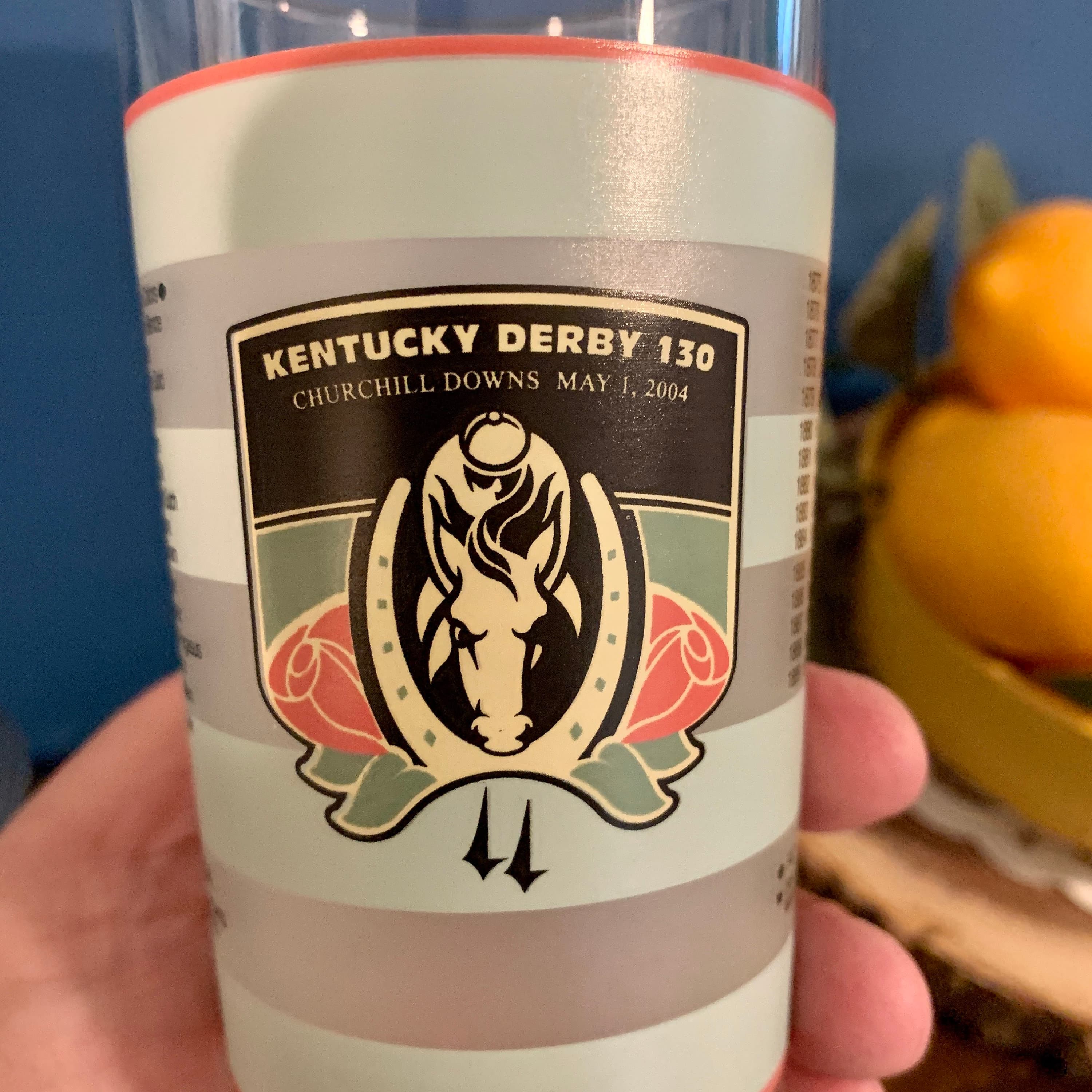 Vintage Kentucky Derby Glass~Mint Julep~Barware~ Horse Race~Churchill Downs~ 2004 Ky Derby Louisville