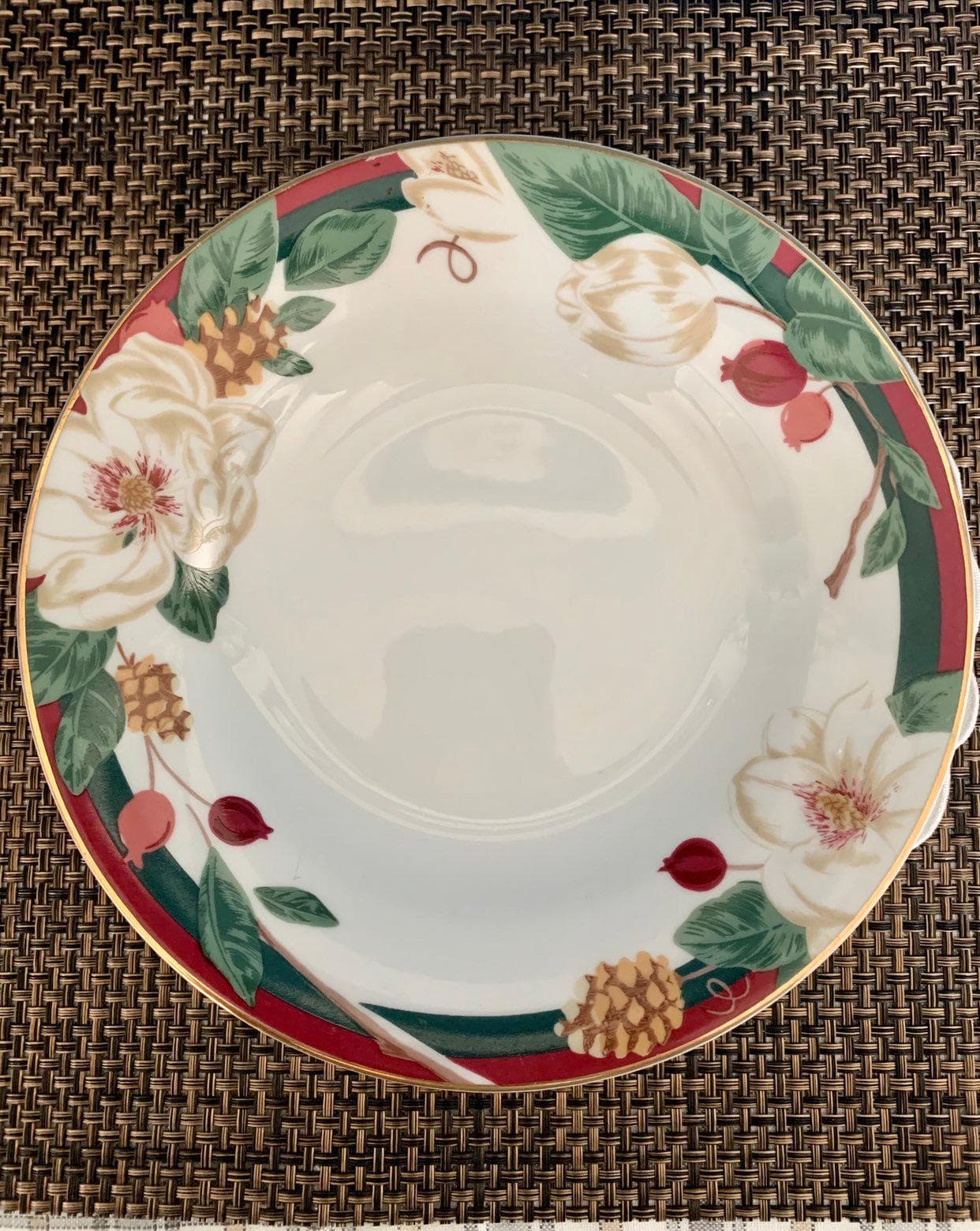 Vntg Tienshan China 'Magnolia' Soup Bowl - Thumbnail 6