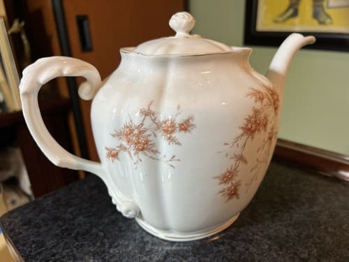 VTG Austria Austrian Teapot With Lid Floral - Thumbnail 2