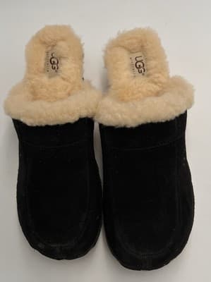 UGG Kalie Sheepskin Suede Leather Clogs Mules Shoes S/W 5426 US Size 7 - Thumbnail 4