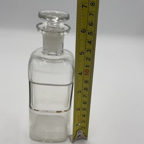 WT & CO 6" Antique Apothecary Jar Glass Bottle with 1/2" opening - Thumbnail 3