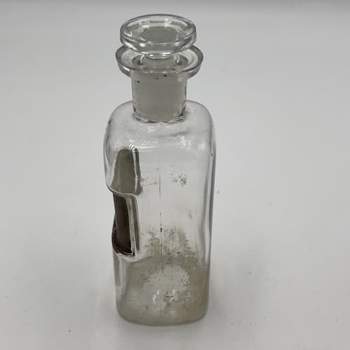 Antique 6" Apothecary Sp Camph Glass Medicine Bottle w/stopper 1880s - Thumbnail 5