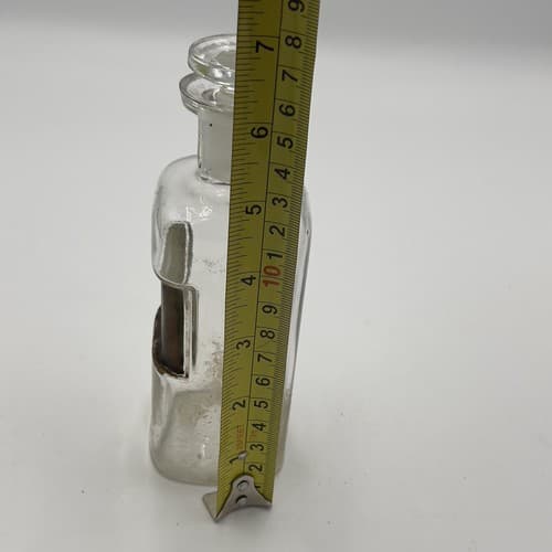 Antique 6" Apothecary Sp Camph Glass Medicine Bottle w/stopper 1880s - Thumbnail 6