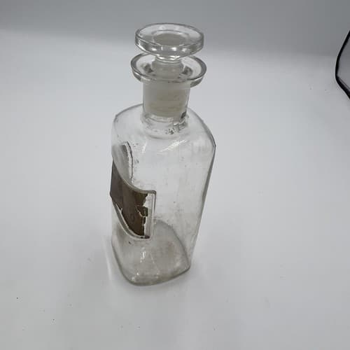 Antique 6" Apothecary Tv Lavand Glass Medicine Bottle w/stopper 1880s - Thumbnail 4