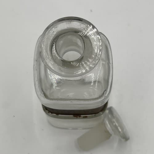 Antique 6" Apothecary Syr. Glycyrrhiz Glass Medicine Bottle w/stopper 1880s - Thumbnail 4