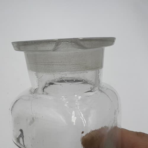 Antique 6" Apothecary 1.25" Opening Glass Medicine Bottle w/stopper 1880s - Thumbnail 2