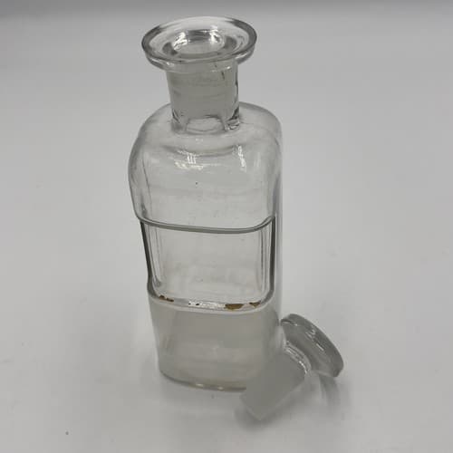 WT & CO 6" Antique Apothecary Jar Glass Bottle with 1/2" opening - Thumbnail 2