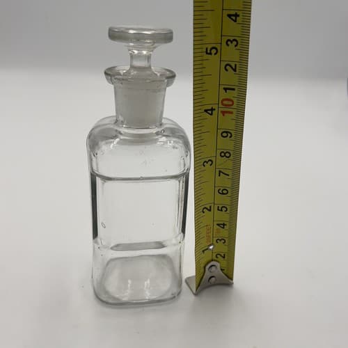WT & CO 5.5" Antique Apothecary Jar Glass Bottle with 1/2" opening - Thumbnail 4