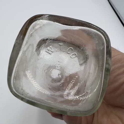 Antique Apothecary Liq Antisept Glass Medicine Bottle w/stopper 1880s - Thumbnail 4
