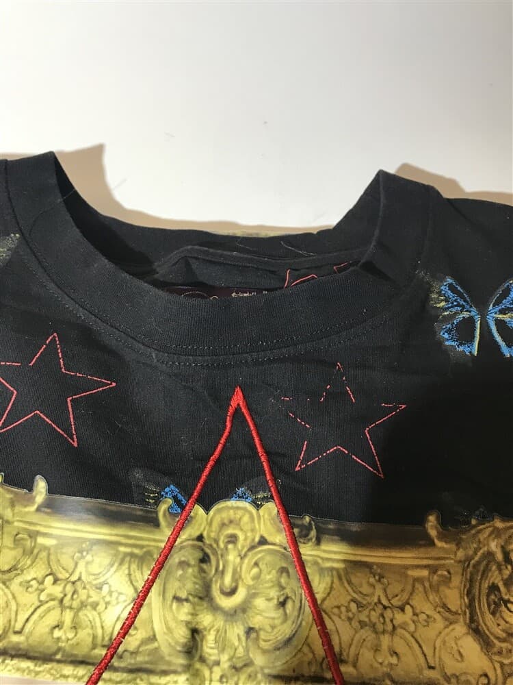 Double Needle Men's T-Shirt Black, Butterflies, 2XL ( XXL) - Thumbnail 7