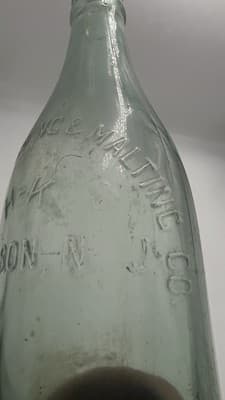 1911's Paterson Brewing & Malting Co H-K Paterson NJ embossed on the front - Thumbnail 3