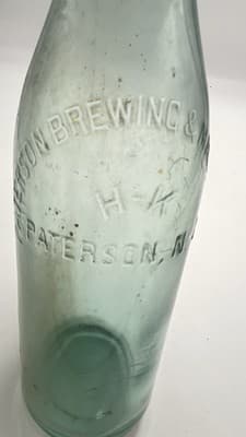 1911's Paterson Brewing & Malting Co H-K Paterson NJ embossed on the front - Thumbnail 2