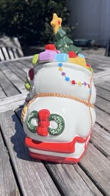 DR. SEUSS HOW THE GRINCH STOLE CHRISTMAS HAND PAINTED CERAMIC COOKIE JAR SLEIGH - Thumbnail 3