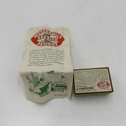 Vintage MOTHERSILL'S Seasick Remedy for adults Medicine box 1930's - Thumbnail 5