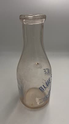 Blue Spruce Dairy Freehold NJ New Jersey one quart milk bottle ( rare) - Thumbnail 2