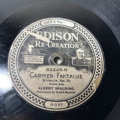 EDISON DIAMOND DISC 82245 Albert Spalding "Carmen Fantaisie/Kujawiak" - Thumbnail 2