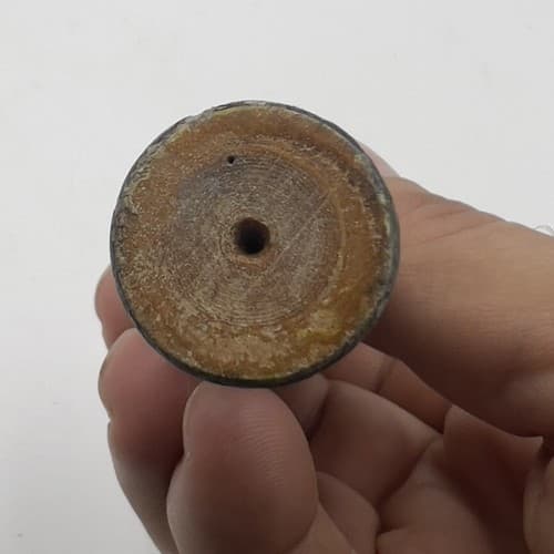 RARE ANTIQUE WOOD PEG DOLL Toy Soldier Policeman Figurine Primitive Folk Toy 4" - Thumbnail 6