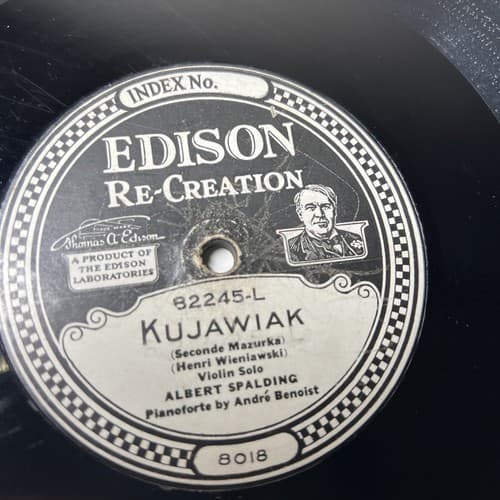 EDISON DIAMOND DISC 82245 Albert Spalding "Carmen Fantaisie/Kujawiak" - Thumbnail 4