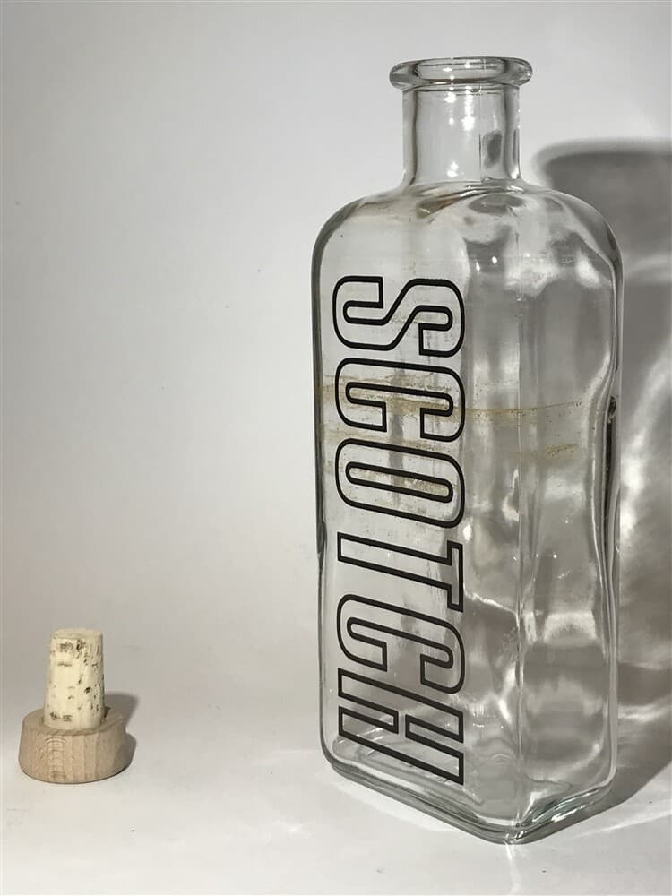 VINTAGE TCW CO LIQUOR DISTILLERY SCOTCH DECANTER BOTTLE USA - Thumbnail 2