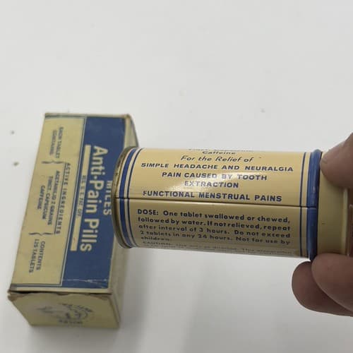 VINTAGE TIN DR MILES ANTI PAIN PILLS OLD ANTIQUE EMPTY TIN NICE GRAPHICS - Thumbnail 4