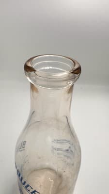 Blue Spruce Dairy Freehold NJ New Jersey one quart milk bottle ( rare) - Thumbnail 4