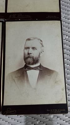 Antique Cabinet Card Photos (4) Woman Pittsburgh Pennsylvania 6x4 - Thumbnail 3
