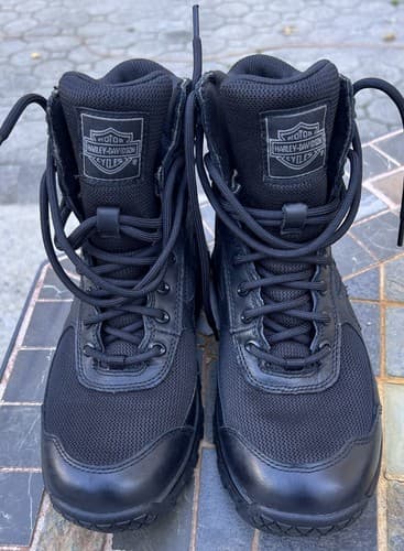 Harley-Davidson Women's Juliet Waterproof Black Tactical Motorcycle Boots US 7.5 - Thumbnail 3