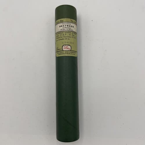 Sealed Lilly Dextrose Glucose 20cc Ampoule Vial Circa 1900's Super Rare - Thumbnail 2