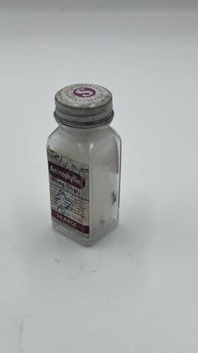 Vintage Searle AMINOPHYLLIN Clear Bottle EMPTY , no contents - Thumbnail 3