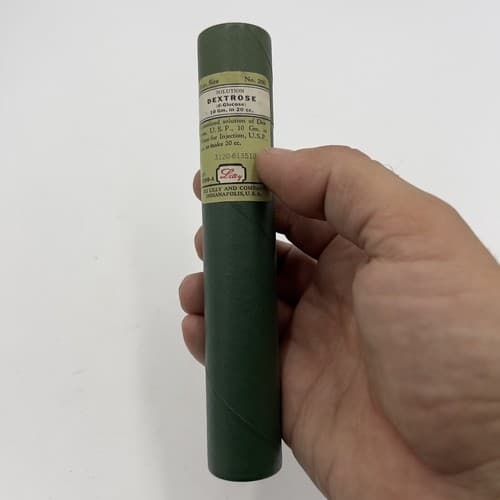 Sealed Lilly Dextrose Glucose 20cc Ampoule Vial Circa 1900's Super Rare
