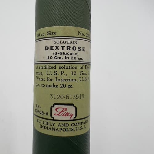 Sealed Lilly Dextrose Glucose 20cc Ampoule Vial Circa 1900's Super Rare - Thumbnail 4