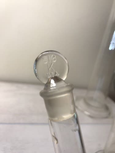 KIMAX 10mL TC Micro Glass Volumetric Cylinder w/ #13 Stopper Hex Base - Thumbnail 4