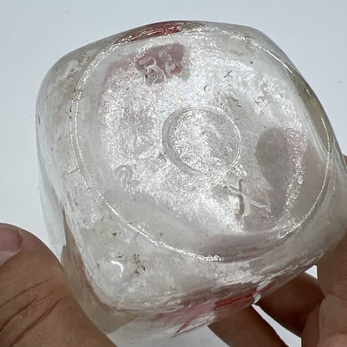 Vintage Bordens Elsie Cow Half & Half Mini Glass Bottle - Thumbnail 5