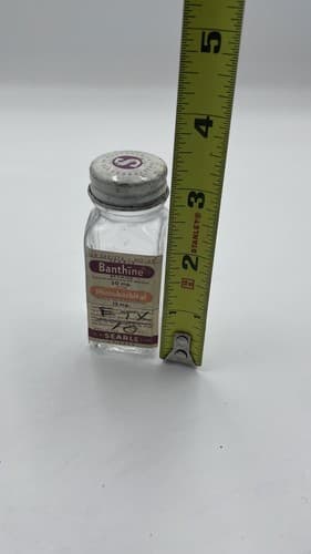 c1950s 100 tablets No.60 Banthine Bromide Searle Co. Bottle ,EMPTY - Thumbnail 5