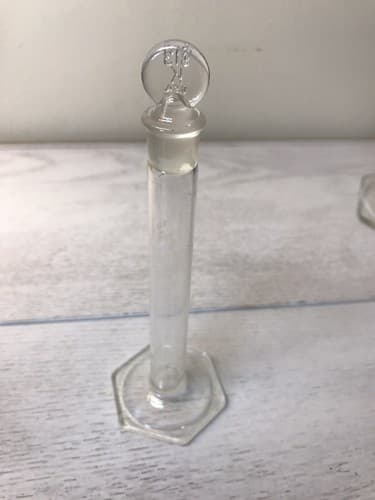KIMAX 10mL TC Micro Glass Volumetric Cylinder w/ #13 Stopper Hex Base - Thumbnail 2