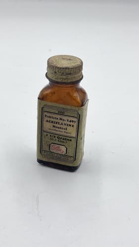 Rare Vintage Medicine Bottle ACRIFLAVINE 1497 Lilly Collectible EMPTY