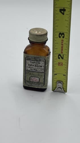 Vintage Eli Lilly CEVALIN Medicine Bottle , EMPTY - Thumbnail 7