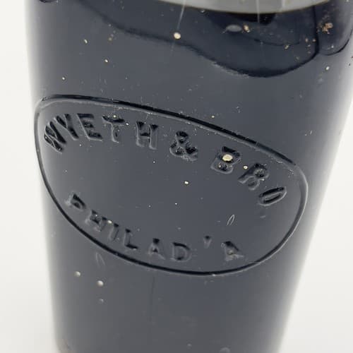 Rare Antique Wyeth & Bro. Hydras Bottle Medicine Bottle intact with cork, 1900's - Thumbnail 4