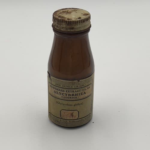 VTG Lilly Chemists Apothecary Amber Bottle Glycyrrhiza - Thumbnail 2