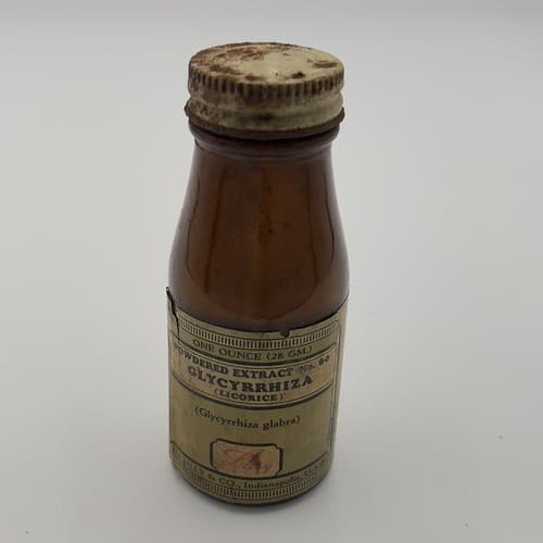 VTG Lilly Chemists Apothecary Amber Bottle Glycyrrhiza - Thumbnail 3