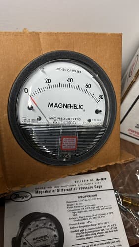 New Dwyer 2080 Magnehelic Differential Pressure Gauge (0-80" w.c.) - Thumbnail 2