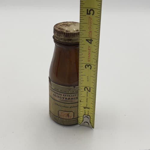 VTG Lilly Chemists Apothecary Amber Bottle Glycyrrhiza - Thumbnail 7