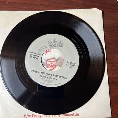 Elmo & Patsy – Grandma Got Run Over By A Reindeer - 1984 7" Single VG+ - Thumbnail 3