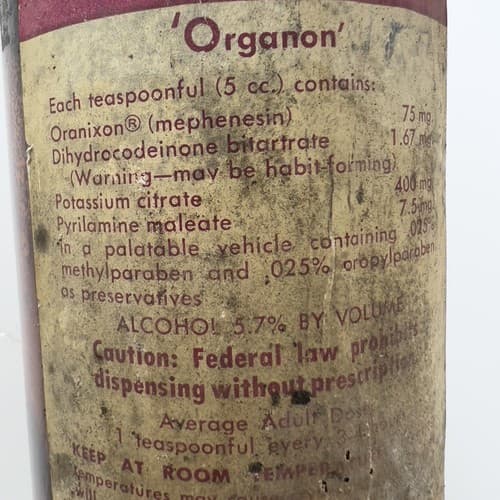Vintage Organon TOSANON Amber Glass Bottle 6 3/4" 1 pint empty - Thumbnail 3
