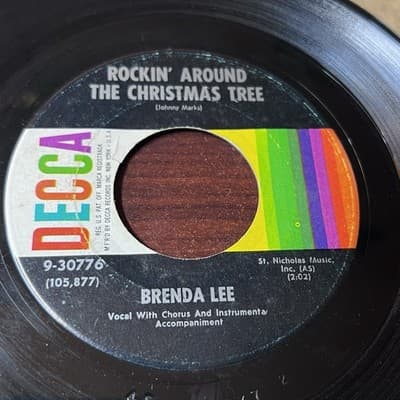 Christmas 45 Brenda Lee - Rockin' Around The Christmas Tree / Papa Noel On Decca - Thumbnail 5