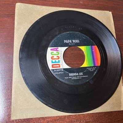 Christmas 45 Brenda Lee - Rockin' Around The Christmas Tree / Papa Noel On Decca - Thumbnail 2