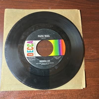 Christmas 45 Brenda Lee - Rockin' Around The Christmas Tree / Papa Noel On Decca - Thumbnail 3