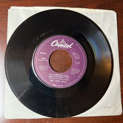 NAT "KING" COLE-VG+ 45 The Little Boy That Santa Claus Forgot/The Christmas Song